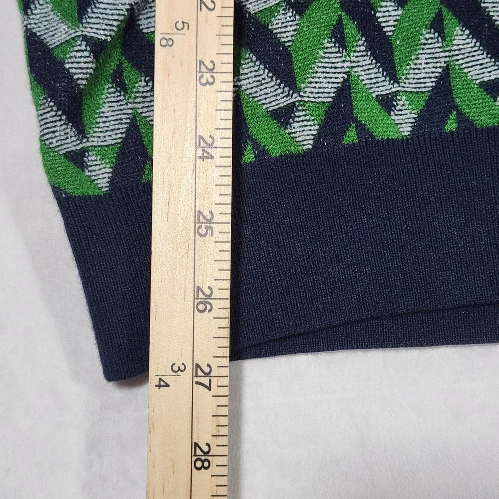 Ted Baker Boucle Jacquard Quarter Zip Short‎ Sleeve Polo Shirt Mens 5/XL - Picture 8 of 14
